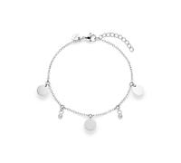 s.Oliver Pulsera elegante de acero inoxidable pulido - plata - cadena rolo ajustable hasta 21 cm - resistente al agua y respetuosa con la piel