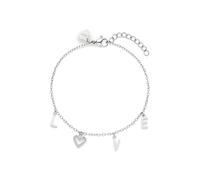 s.Oliver Pulsera elegante de acero inoxidable pulido - plata - cadena rolo ajustable hasta 21 cm - resistente al agua y respetuosa con la piel