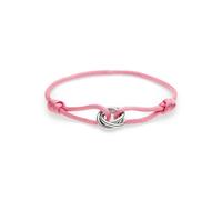 s.Oliver Pulsera elegante de acero inoxidable pulido - rosa - correa textil ajustable hasta 24 cm - resistente al agua y respetuosa con la piel