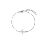 s.Oliver Pulsera elegante de plata de ley 925 pulida, cadena de ancla ajustable hasta 14,5 cm, resistente al agua y respetuosa con la piel