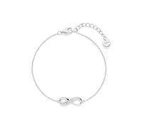 s.Oliver Pulsera elegante de plata de ley 925 pulida, cadena de ancla ajustable hasta 20 cm, resistente al agua y respetuosa con la piel