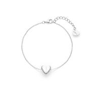 s.Oliver Pulsera elegante de plata de ley 925 pulida, cadena de ancla ajustable hasta 20 cm, resistente al agua y respetuosa con la piel