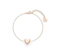 s.Oliver Pulsera elegante de plata de ley 925 pulida, oro rosa, cadena ajustable hasta 20 cm, resistente al agua y respetuosa con la piel