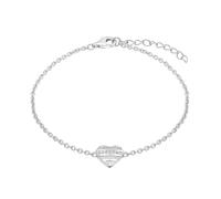 s.Oliver Pulsera elegante de plata de ley 925 pulida - Plata - Cadena rolo ajustable hasta 20 cm - resistente al agua y respetuosa con la piel