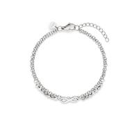 s.Oliver Pulsera - Elegante pulsera de acero inoxidable pulido - plata - Rolokette verstellbar bis 21 cm - wasserfest & hautfreundlich