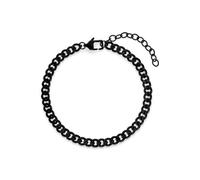 s.Oliver Pulsera para hombre - Pulsera de acero inoxidable mate - IP negro - Cadena barbada ajustable hasta 22 cm - resistente al agua & hipoalergénica