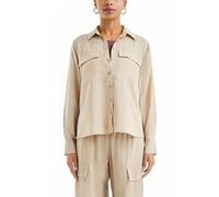 s.Oliver -qs Blouse Beige Talla: 40 | Manga Larga Outlet | Mujer | Marrón