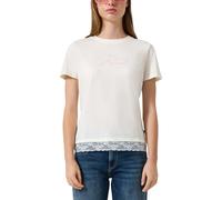 s.Oliver -qs T-shirts Offwhite Talla: M | Camisetas de Seda Outlet | Mujer | Blanco