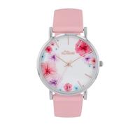 s.Oliver Reloj Analógico De Cuarzo para Mujer con Correa De Silicona, Color Rosa, Resistente Al Agua hasta 3 Bares, Viene En Una Caja De Regalo