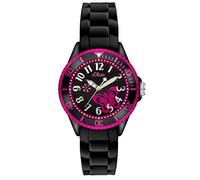 S.Oliver Reloj de Cuarzo para Chica con Correa de Silicona - SO-2993-PQ, Negro/Rosa