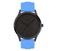 s.Oliver Reloj de Hombre - Redondo - IP Negro - 44 mm - Reloj de Metal con Movimiento de Cuarzo en la Correa de Silicona con Hebilla - Reloj analógico - Resistente al Agua 3 ATM - Resistente a los