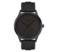 s.Oliver Reloj de Hombre - Redondo - IP Negro - 44 mm - Reloj de Metal con Movimiento de Cuarzo en la Correa de Silicona con Hebilla - Reloj analógico - Resistente al Agua 3 ATM - Resistente a los