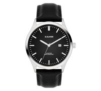 s.Oliver Reloj de hombre - redondo - IP oro rosa - 42 mm - Reloj de metal con mecanismo de cuarzo en la correa de piel sintética con hebilla - Reloj analógico - Resistente al agua 5 ATM - Resistente a