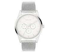 s.Oliver Reloj de hombre - Redondo - Plata - 42 mm - Reloj de metal con movimiento de cuarzo en la correa de acero inoxidable con cierre desplegable - Reloj analógico - Resistente a los arañazos 3 ATM