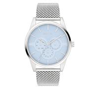s.Oliver Reloj de hombre - Redondo - Plata - 42 mm - Reloj de metal con movimiento de cuarzo en la correa de acero inoxidable con cierre desplegable - Reloj analógico - Resistente a los arañazos 3 ATM