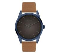 s.Oliver Reloj de Hombre - Redondo - Plata - 42 mm - Reloj de Metal con Movimiento de Cuarzo en la Correa de Piel sintética con Hebilla - Reloj analógico - Resistente al Agua 3 ATM - Resistente a los