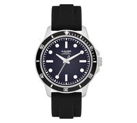 s.Oliver Reloj de Hombre - Redondo - Plata - 42 mm - Reloj de Metal con Movimiento de Cuarzo en la Correa de Silicona con Hebilla - Reloj analógico - Resistente al Agua 5 ATM - Resistente a los