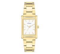 s.Oliver Reloj de Mujer - Rectangular - Oro - 22 mm - Elegante Reloj de Mujer de Metal con Movimiento de Cuarzo - Resistente al Agua 3 ATM - Resistente a los arañazos