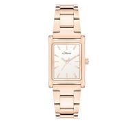 s.Oliver Reloj de Mujer - Rectangular - Oro Rosa - 22 mm - Elegante Reloj de Mujer de Metal con Movimiento de Cuarzo - Resistente al Agua 3 ATM - Resistente a los arañazos