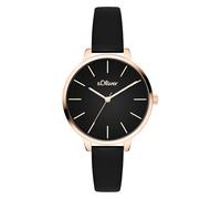 s.Oliver Reloj de Mujer - Redondo - Oro Rosa - 34 mm - Elegante Reloj de Mujer de Metal con Mecanismo de Cuarzo - Resistente al Agua 3 ATM - Resistente a los arañazos