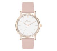s.Oliver Reloj de Mujer - Redondo - Oro Rosa - 35 mm - Elegante Reloj de Mujer de Metal con Movimiento de Cuarzo - Resistente al Agua 3 ATM - Resistente a los