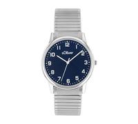 s.Oliver Reloj de pulsera para hombre de acero inoxidable plateado 2038598