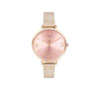 s.Oliver Reloj de pulsera para mujer, acero inoxidable, IP rosa, 2037704