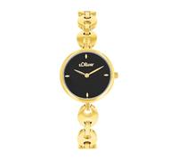 s.Oliver Reloj de pulsera para mujer, acero inoxidable, oro 2038587