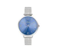 s.Oliver Reloj de pulsera para mujer, acero inoxidable, plata 2037703