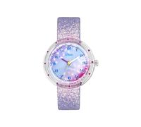 s.Oliver Reloj de Pulsera para niñas Reloj de Cuarzo analógico, con Correa de Piel sintética, Multicolor, Resistente al Agua, Viene en Caja de Regalo, 2037718