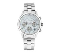 s.Oliver reloj de pulsera señoras reloj de cuarzo analógico, con brazalete de acero inoxidable, plata, 5 bar resistente al agua, multifunción, viene en caja de regalo