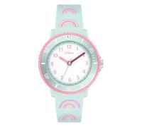 s.Oliver Reloj Infantil Redondo, Azul, 38 mm, de plástico con Mecanismo de Cuarzo en la Correa de Silicona con Hebilla, Reloj analógico de Pulsera, Resistente al Agua 5 ATM, Resistente a los arañazos