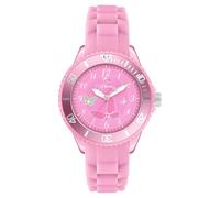 s.Oliver Reloj infantil redondo, rosa, 38 mm, de plástico, con mecanismo de cuarzo en la correa de silicona con hebilla, reloj analógico de pulsera, resistente al agua 5 ATM, resistente a los arañazos