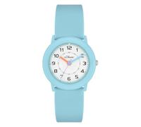 s.Oliver Reloj para niños - Redondo - Azul - 29 mm - Reloj de Metal con Movimiento de Cuarzo en la Correa de Silicona con Hebilla - Reloj analógico - Resistente al Agua 3 ATM - Resistente a los