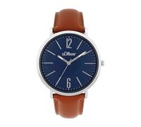 s.Oliver Relojes, Reloj Analógico de Pulsera para Hombre Cronógrafo de Cuero 2038386