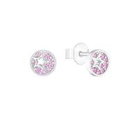 s.Oliver stud earrings 925 Sterling silver girls' children's ear jewellery, with zirconia synth., 0.6 cm, silver, star, comes in jewellery gift box, 2036818