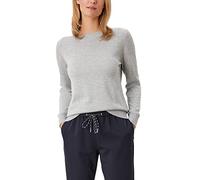 s.Oliver Sudadera de Manga Larga para Mujer, Cuello Barco, Acanalado Fino, Mezcla de Viscosa, Color Liso, 9400 Gris, 48