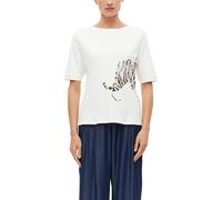 s.Oliver T-shirts Offwhite Talla: 36 | Camisetas de Seda Outlet | Mujer | Blanco