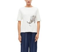 s.Oliver T-shirts Offwhite Talla: 38 | Camisetas de Seda Outlet | Mujer | Blanco