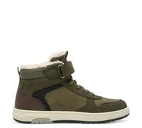 s.Oliver Zapatillas planas altas impermeables para niños, Khaki Comb, 34 EU