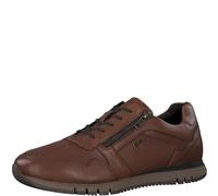 s.Oliver Zapatillas Planas de Piel con Cremallera para Hombre, coñac, 43 EU