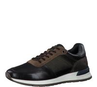 s.Oliver Zapatillas planas de piel para hombre, Dark Brown Com, 44 EU