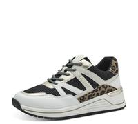 s.Oliver Zapatillas Planas Deportivas para Mujer, Blanco y Negro, 42 EU