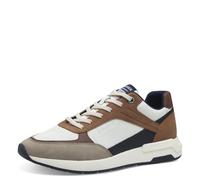 s.Oliver Zapatillas Planas para Hombre con Cordones, Veganas, Color Blanco., 42 EU