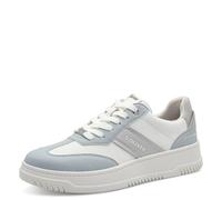 s.Oliver Zapatillas Planas para Mujer con Cordones, cómodas, Light Blue Com, 38 EU