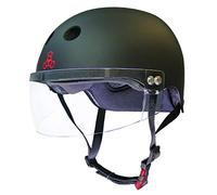 S-One Triple Eight Sweatsaver Black Rubber with Visor Casque Roller Derby - Small/Medium