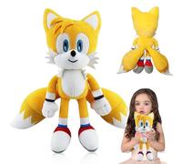 S-onic Tails - Peluche de 30 cm, muñecos de anime para niños y niñas, juguete de cumpleaños
