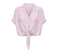 S ONLPAULA Life S/S Tie WVN Noos - Camiseta para Mujer, Color Blanco, L, Blanco, L