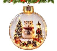 s para Árbol de Navidad Acento para Exhibición de Globo Festivo Iluminado | Brillante con Cuento Navideño Para Piso Casa Rural Oficina Escuela Porche Hámster