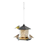 s para Aves Exterior - Dispensador de Alimentos a Prueba de Ardillas Colgante - Grande para Aves con Bandeja de Posado | para Exterior Jardín Mascotas Vida Silvestre